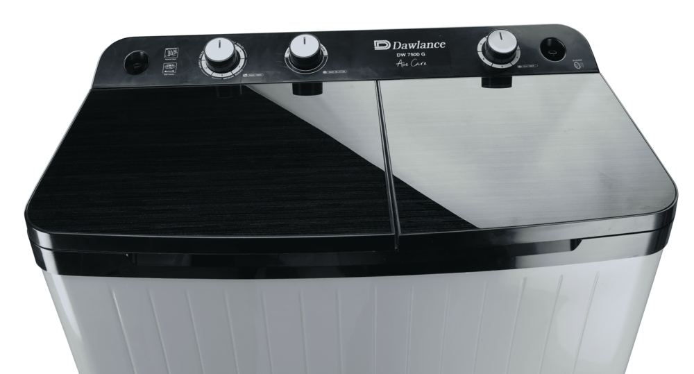 DW-7500 TWIN TUB GLASS LID BLACK/GREY 