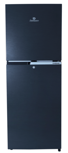 9169WB Chrome Hairline Black Double Door Refrigerator