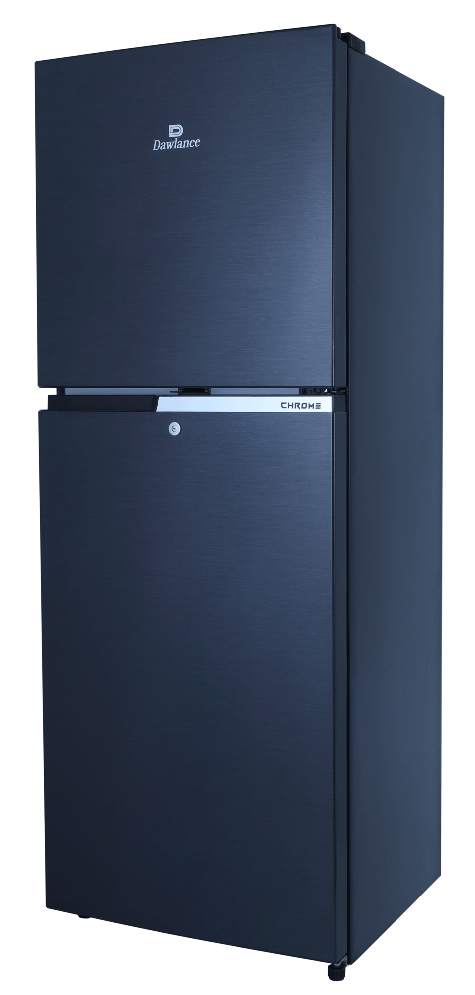 9169WB Chrome Hairline Black Double Door Refrigerator