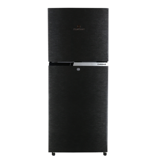 9140WB Chrome Hairline Black Double Door Refrigerator